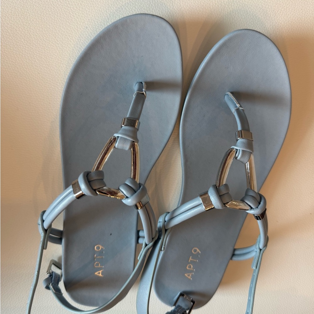Apt. 9 Sky Blue Sandals with Metallic Touch